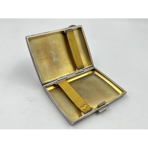 2286 - A George V M H Meyer Ltd hallmarked Birmingham silver cigarette case, dated 1932 - approx. gross wei... 