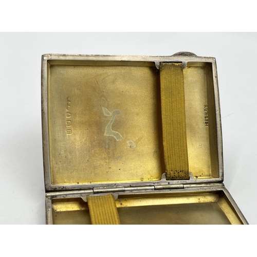 2286 - A George V M H Meyer Ltd hallmarked Birmingham silver cigarette case, dated 1932 - approx. gross wei... 