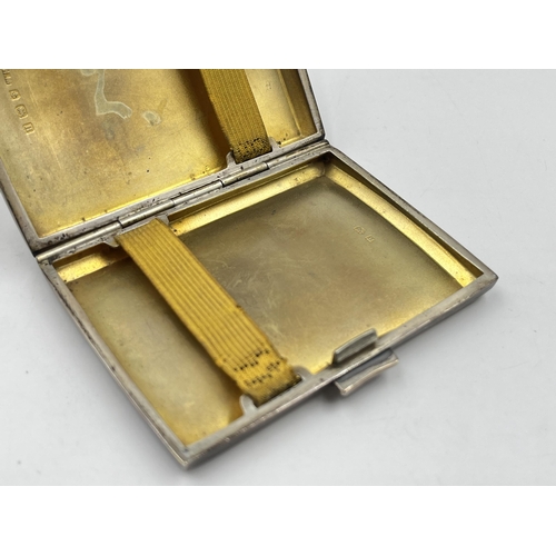 2286 - A George V M H Meyer Ltd hallmarked Birmingham silver cigarette case, dated 1932 - approx. gross wei... 