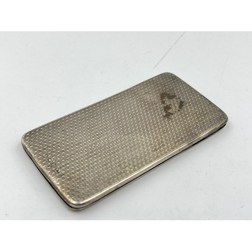 2292 - A George V Atkin Bros hallmarked Birmingham silver calling card case, dated 1916 - approx. gross wei... 