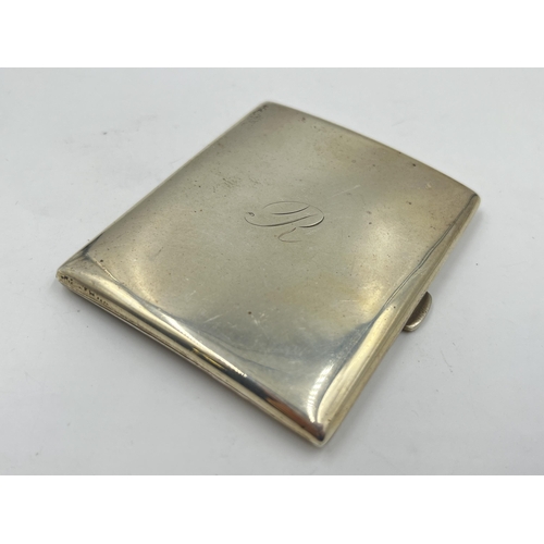 2294 - An Edwardian William Neale hallmarked Chester silver cigarette case, dated 1906 - approx. gross weig... 