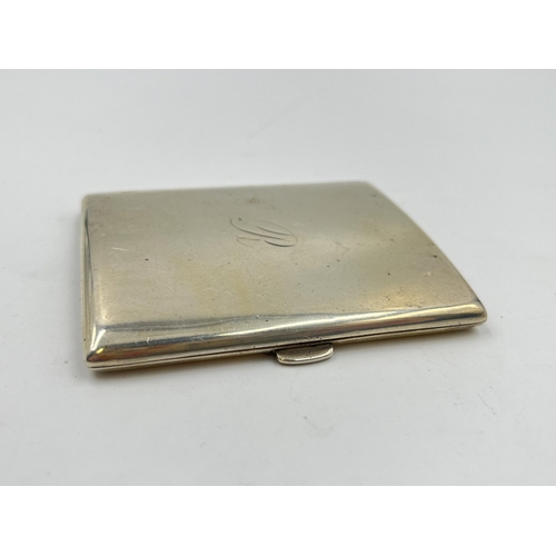 2294 - An Edwardian William Neale hallmarked Chester silver cigarette case, dated 1906 - approx. gross weig... 