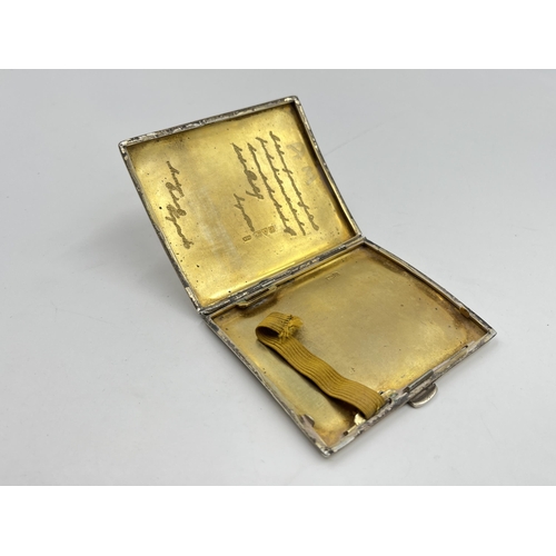 2294 - An Edwardian William Neale hallmarked Chester silver cigarette case, dated 1906 - approx. gross weig... 