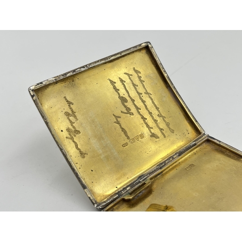 2294 - An Edwardian William Neale hallmarked Chester silver cigarette case, dated 1906 - approx. gross weig... 