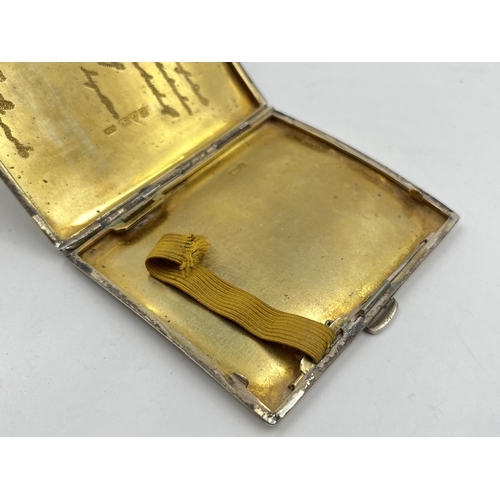 2294 - An Edwardian William Neale hallmarked Chester silver cigarette case, dated 1906 - approx. gross weig... 