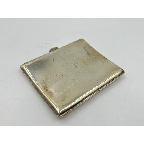 2294 - An Edwardian William Neale hallmarked Chester silver cigarette case, dated 1906 - approx. gross weig... 