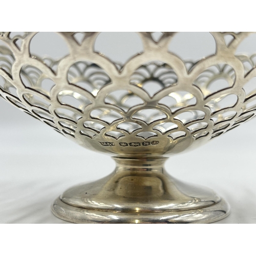 2299 - A George V Mappin & Webb hallmarked Sheffield silver bon bon dish, dated 1935 - approx. gross weight... 