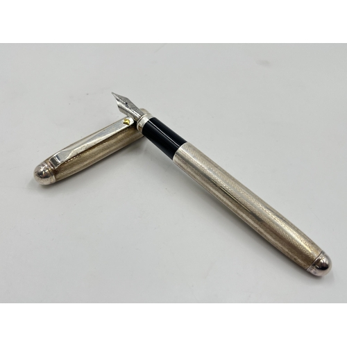 2302 - Two .925 silver fountain pens - approx. gross weight 78g