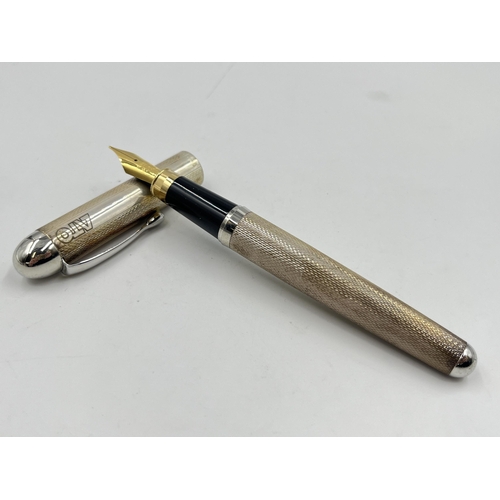 2302 - Two .925 silver fountain pens - approx. gross weight 78g