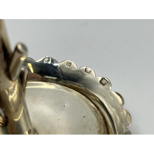 2308 - A Victorian Lawrence Emanuel hallmarked Birmingham silver ring tree, dated 1899 - approx. gross weig... 