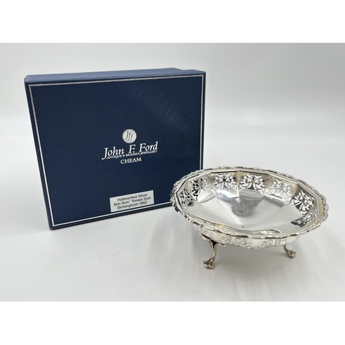 2321 - An Elizabeth II William Suckling Ltd hallmarked Birmingham silver bon bon dish, dated 1952 - approx.... 