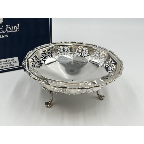 2321 - An Elizabeth II William Suckling Ltd hallmarked Birmingham silver bon bon dish, dated 1952 - approx.... 