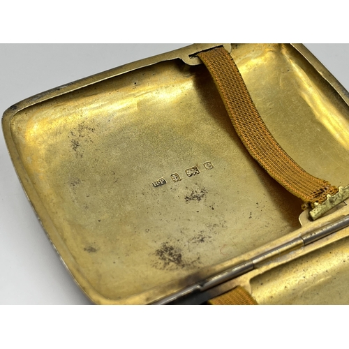 2322 - An Edwardian Robert Pringle & Sons hallmarked Birmingham silver cigarette case, dated 1904 - approx.... 