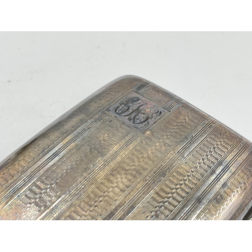 2329 - A George V J Gloster Ltd hallmarked Birmingham silver cigarette case, dated 1926 - approx. gross wei... 