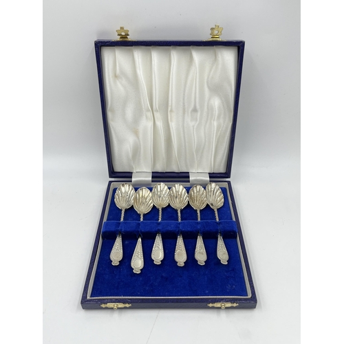 2330 - Six Victorian James Wakely & Frank Clarke Wheeler hallmarked sterling silver teaspoons, dated 1893 -... 