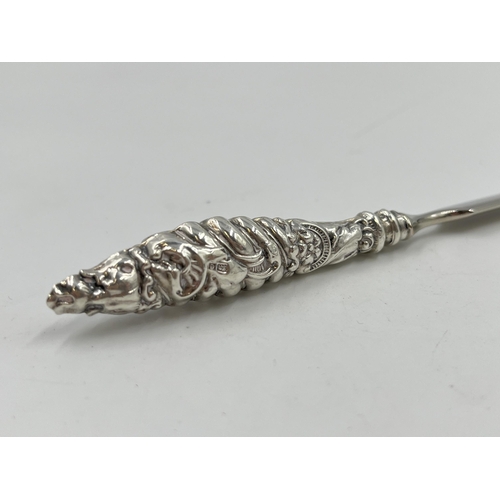 2335 - An Edwardian hallmarked Birmingham silver handled letter opener, dated 1904 - approx. gross weight 3... 