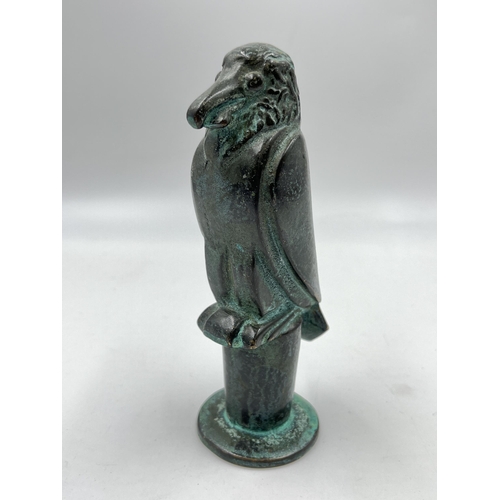 2353 - An antique bronze figurine in the form of a bird - approx. 15cm high