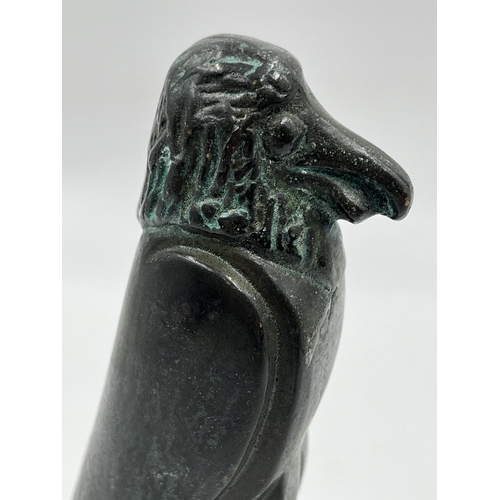 2353 - An antique bronze figurine in the form of a bird - approx. 15cm high