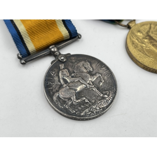 2362 - Two WWI medals presented to 282052 PNR. R. Brassington R. E.