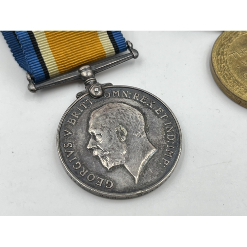 2362 - Two WWI medals presented to 282052 PNR. R. Brassington R. E.