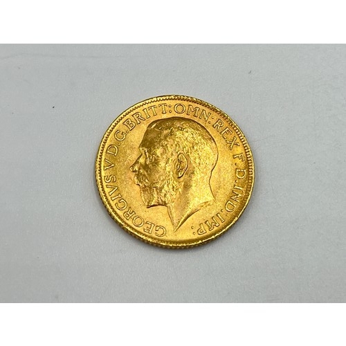 2389 - A 1912 George V 22ct gold full sovereign - approx. gross weight 8g