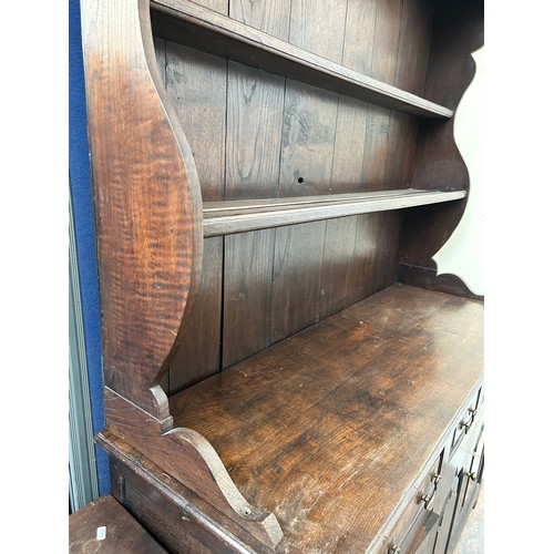 89 - A Titchmarsh & Goodwin style solid oak Welsh dresser - approx. 202cm high x 142cm wide x 48cm deep