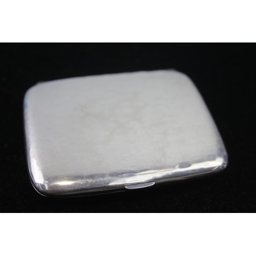 2155 - A vintage sterling silver cigarette case, stamped Napier - approx. gross weight 74g and 7cm x 8cm