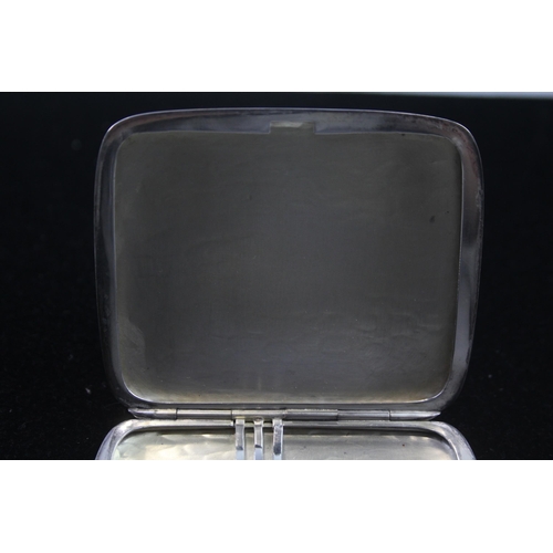 2155 - A vintage sterling silver cigarette case, stamped Napier - approx. gross weight 74g and 7cm x 8cm