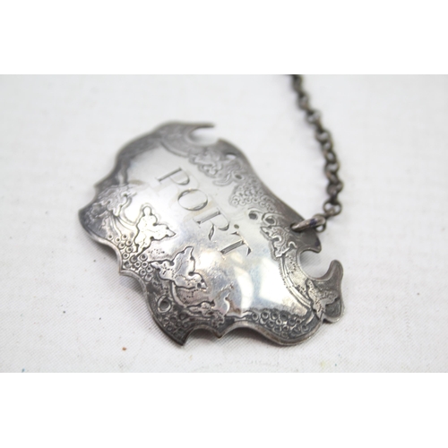 2169 - An antique Hester Bateman hallmarked sterling silver decanter label - approx. gross weight 14g