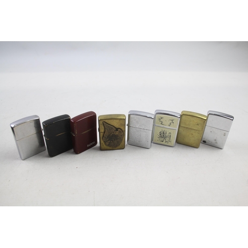 2182 - Eight Zippo cigarette lighters