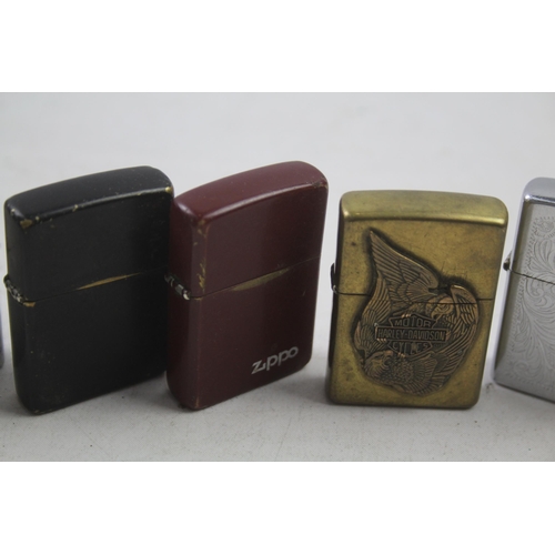 2182 - Eight Zippo cigarette lighters