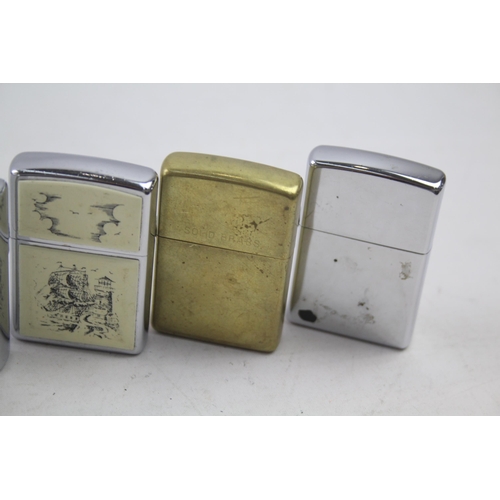 2182 - Eight Zippo cigarette lighters