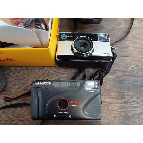619 - Five cameras, one boxed Kodak EasyShare CX4310 3.2mp digital with software disc and accessories, one... 