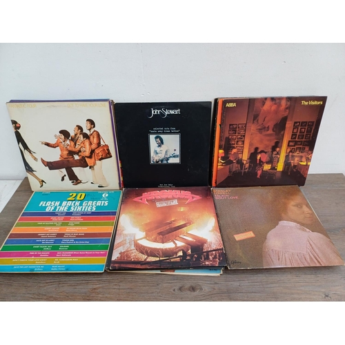 675 - A collection of vinyl records to include Asia and Anthrax shaped picture discs, Crosby Stills & Nash... 