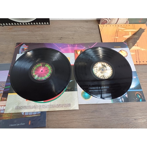 676 - Six LP vinyl records, Pink Floyd 'Delicate Sound of Thunder' and 'A Momentary Lapse of Reason', Quee... 