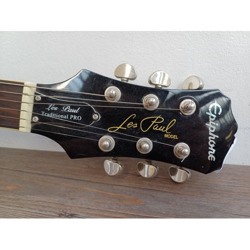 693 - A 2013 Epiphone Les Paul Traditional PRO limited edition electric guitar fitted with Grover machine ... 