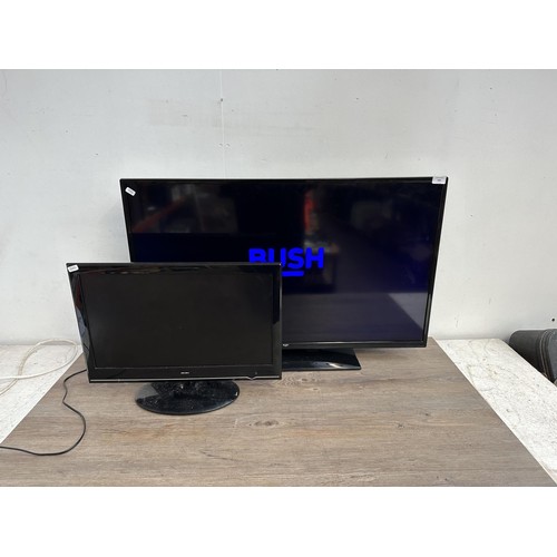 696 - Two Bush TVs, one DLED40287FHD 40