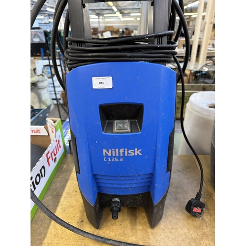 816 - A Nilfisk C125.3 240v pressure washer