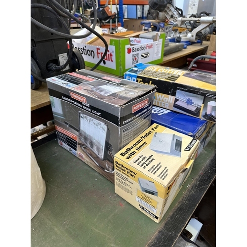 838 - Four boxed items to include Powercraft router table, DP Tools floor and wall tile cutter etc.