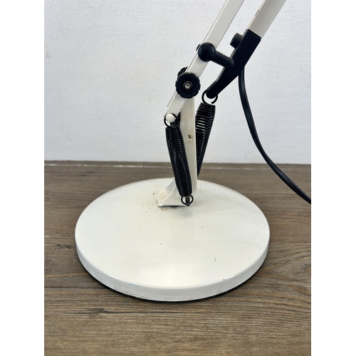 518 - A vintage Anglepoise white articulated desk lamp