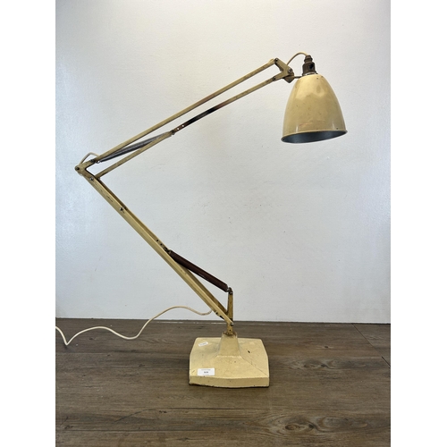 523 - A mid 20th century Herbert Terry & Sons Ltd Anglepoise cream painted articulated desk lamp