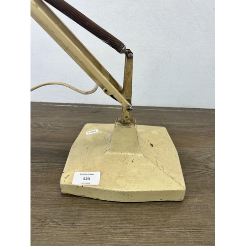 523 - A mid 20th century Herbert Terry & Sons Ltd Anglepoise cream painted articulated desk lamp