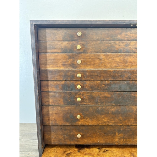 530 - A mid 20th century eight drawer engineers tool chest - approx. 47cm high x 61cm wide x 23cm deep