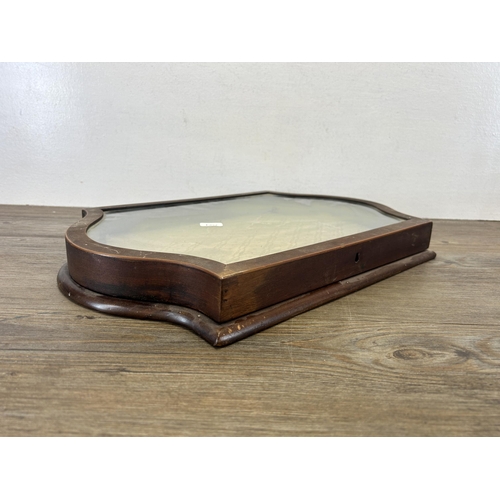 543 - An early 20th century mahogany table top jewellery display case - approx. 44cm high x 30cm wide