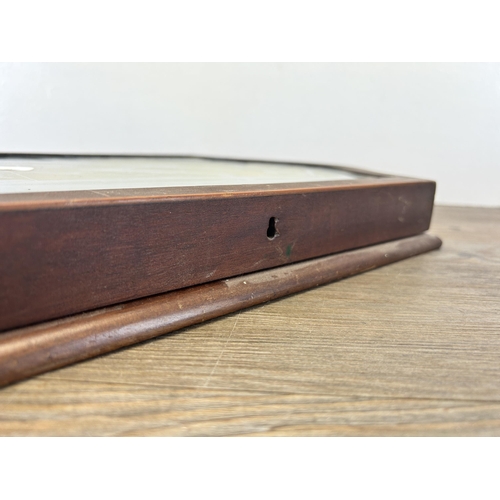 543 - An early 20th century mahogany table top jewellery display case - approx. 44cm high x 30cm wide