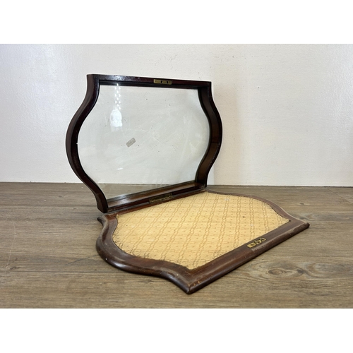 543 - An early 20th century mahogany table top jewellery display case - approx. 44cm high x 30cm wide