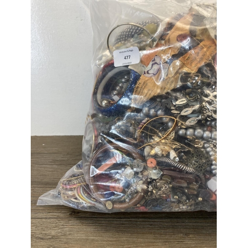 477 - Approx. 10kgs of assorted costume jewellery