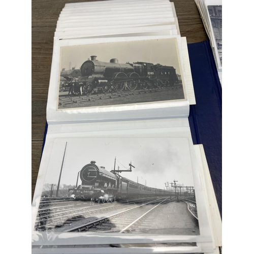 492 - A collection of black and white locomotive photographs to include British Railways, LNER etc.