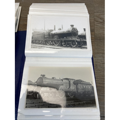 492 - A collection of black and white locomotive photographs to include British Railways, LNER etc.