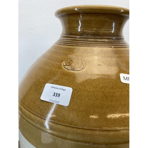 339 - An early 20th century stoneware bottle with impressed trademark - approx. 52cm high